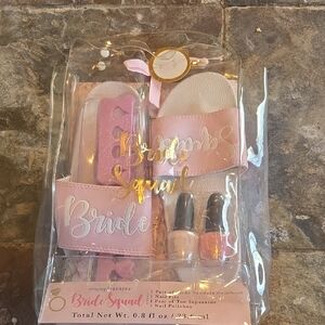 Bride Squad Pedicure Set - Pink and White